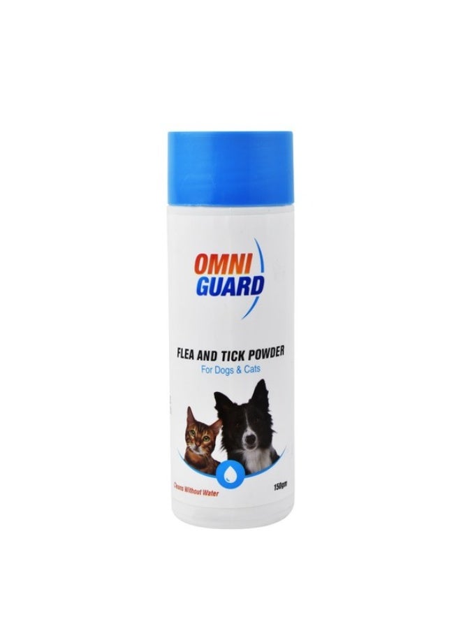 OMNIMAX Omniguard Flea and Tick Powder for Cats and Dogs Parasite Protection 150 gm