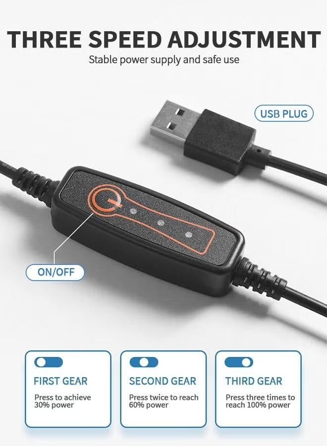 XiuWoo Cooling Car Seat Cushion with 5 Fans and USB Port, 12 V Cooling System for Summer Driving Cooling Seat Covers for All Car Seats, 3 Cooling Levels Breathable Seat Cover Air Cooler Car Seat - Image 4