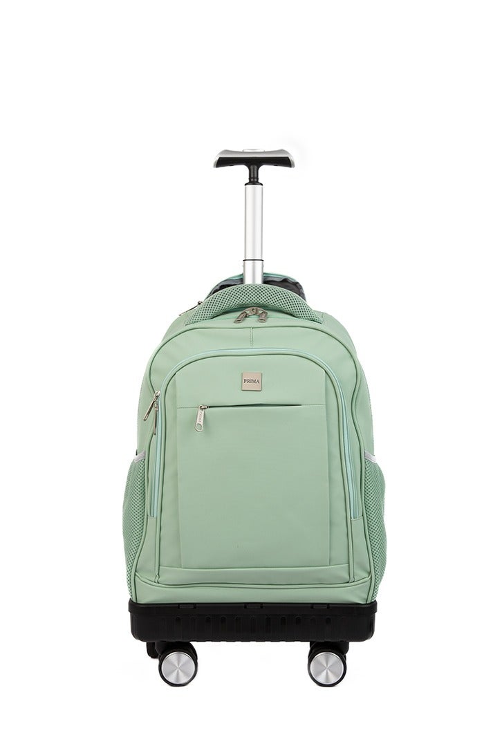 بريما حقيبة ظهر قابلة للطي 20 إنش مع 4 عجلات | حقيبة مدرسية للطلاب بعجلات مثالية للأعمال والطلاب والسفر، مقبض سحب قوي، سحّابات متينة، عجلات دوّارة ناعمة، جيوب منظمة - Image 1