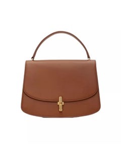 Generic 2024 Spring Summer New Womens The Row Sofia Flap Tote Retro Brown gold buckle 