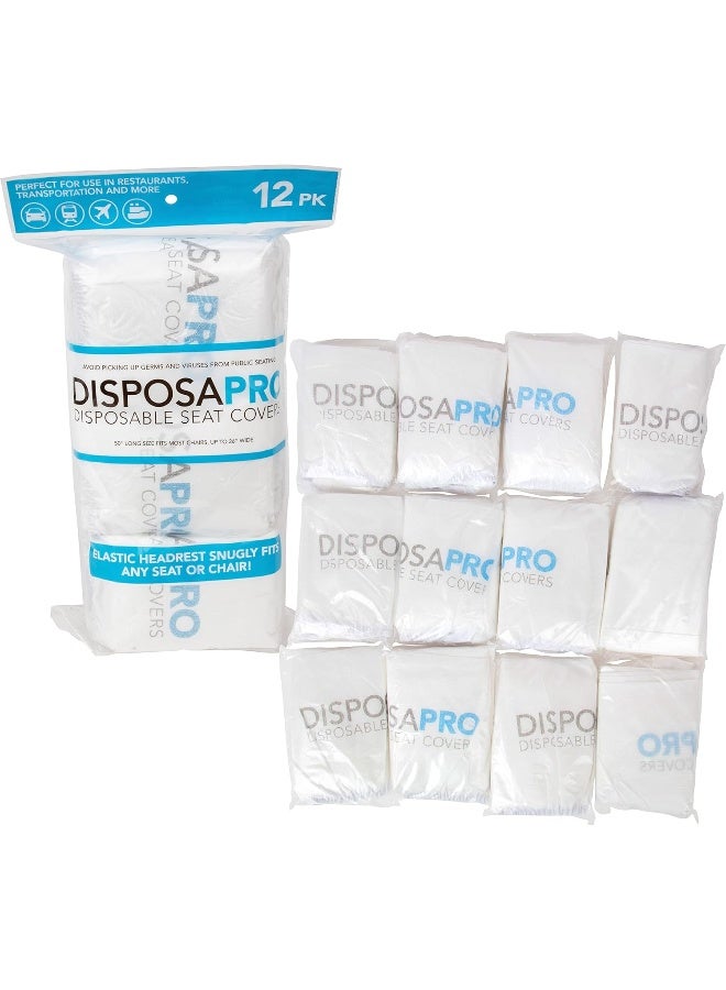 SCS Direct Disposable Airplane and Public Seat Covers (12 pack) - Individually Wrapped Travel Ready Protector Covers seats in Planes, Restaurants, Public Transportation, and More! - Fits Snugly Over ANY Seat - Image 3