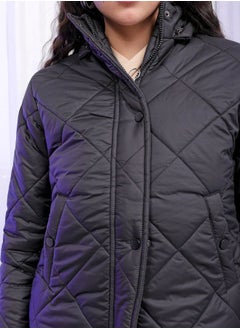Freehand Women Slim Fit Solid Puffer Jacket  - Image 4