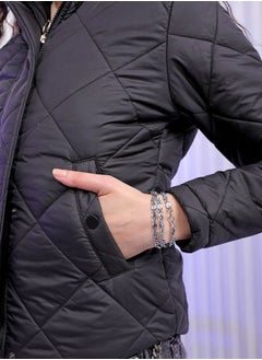 Freehand Women Slim Fit Solid Puffer Jacket  - Image 5