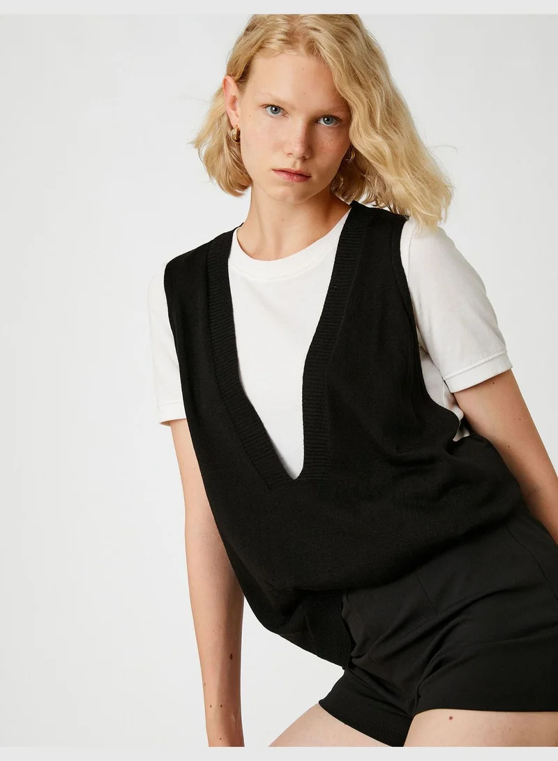 كوتون V Neck Sweater