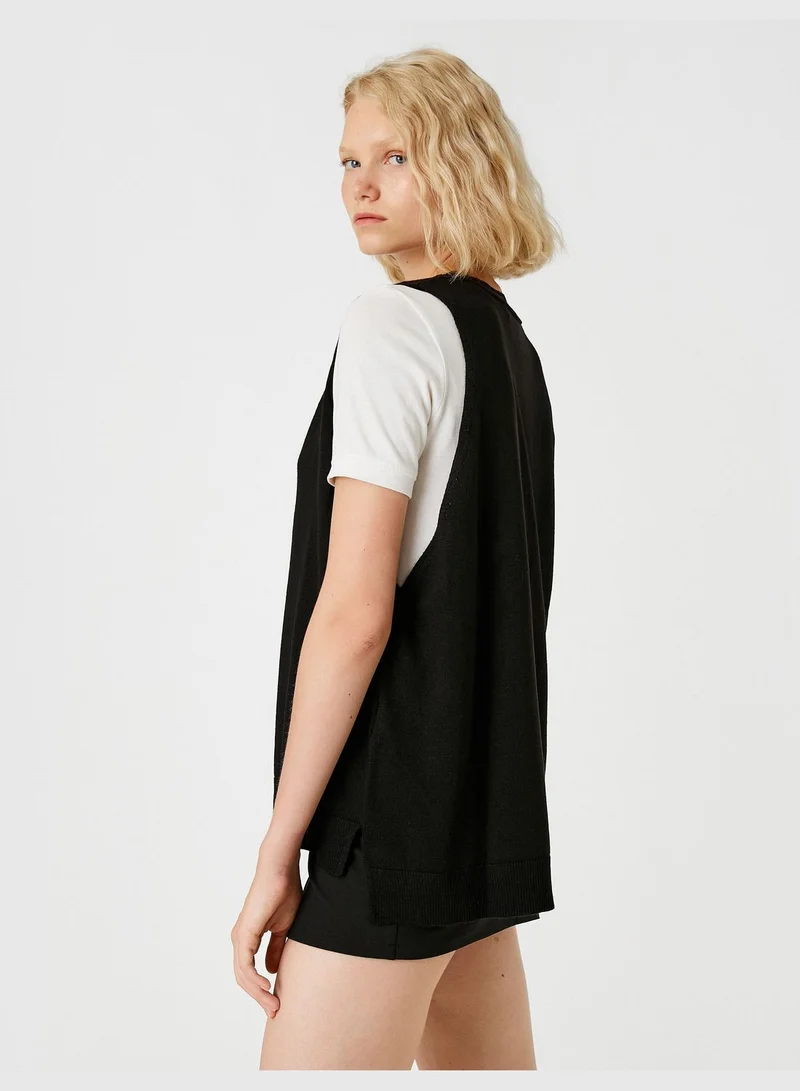 كوتون V Neck Sweater