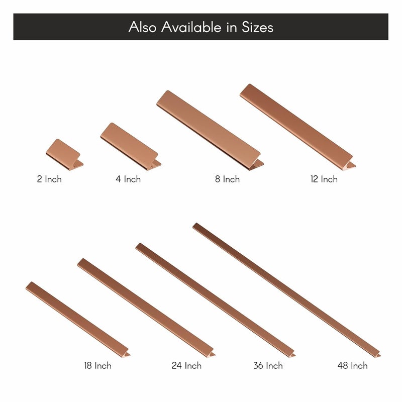 LAPO 20 Pack Premium Kitchen Profile Handle Cabinet Door Handle and Office Drawer Profile Handle Furniture Aluminium Finish Drawer Handle 4 Inch Rose Gold Color - Image 3