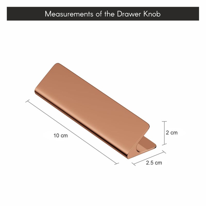 LAPO 20 Pack Premium Kitchen Profile Handle Cabinet Door Handle and Office Drawer Profile Handle Furniture Aluminium Finish Drawer Handle 4 Inch Rose Gold Color - Image 2