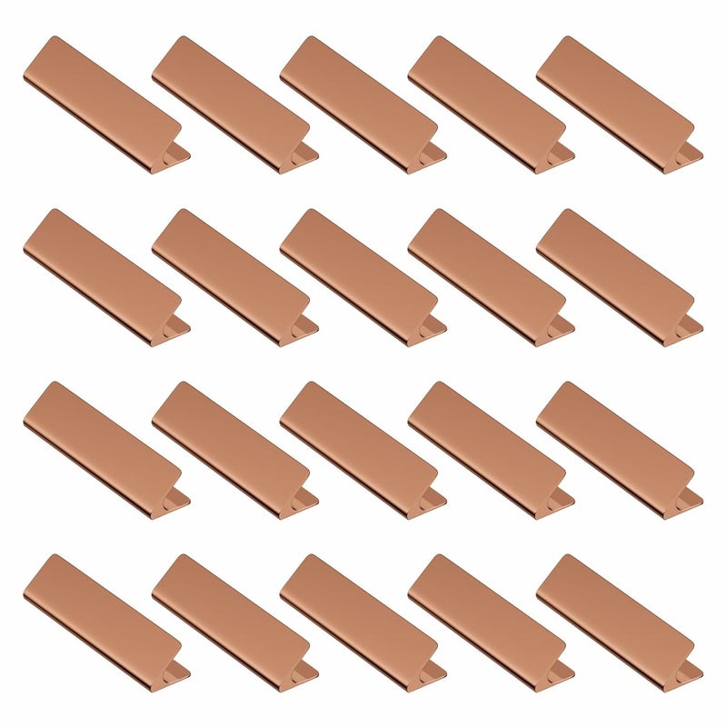 LAPO 20 Pack Premium Kitchen Profile Handle Cabinet Door Handle and Office Drawer Profile Handle Furniture Aluminium Finish Drawer Handle 4 Inch Rose Gold Color - Image 1
