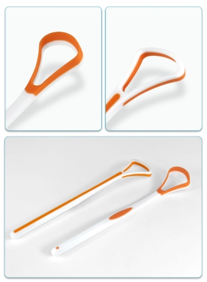 منظف ​​اللسان، مكشطة لسان محمولة قابلة لإعادة الاستخدام للحد من رائحة الفم الكريهة وتحسين نظافة الفم، فرشاة لسان سهلة الاستخدام (عبوة من 5 قطع) - Image 3