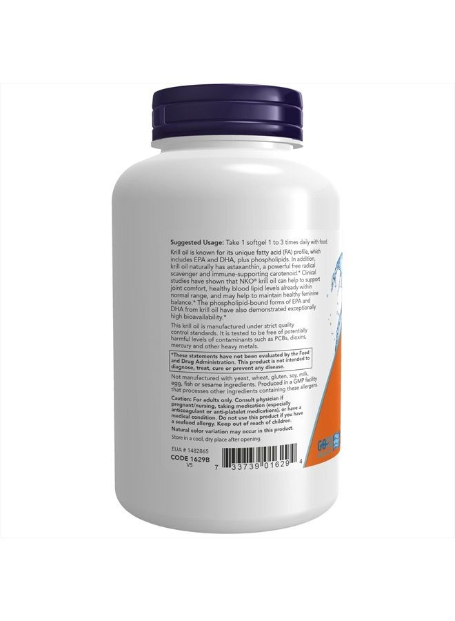 now Supplements, Neptune Krill, Double Strength 1000 mg, Phospholipid-Bound Omega-3, 120 Softgels - Image 3