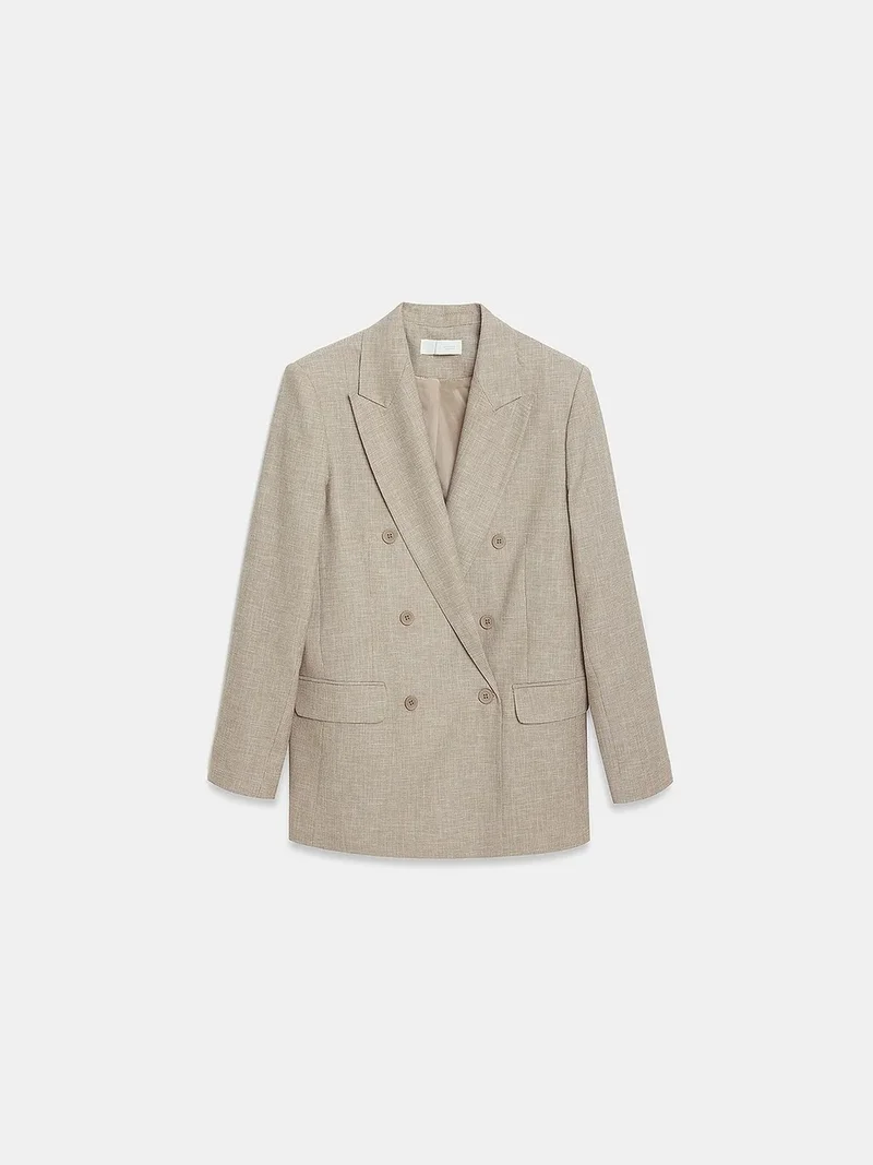 Dilvin DILVIN Long Shawl Collar Crepe Blazer