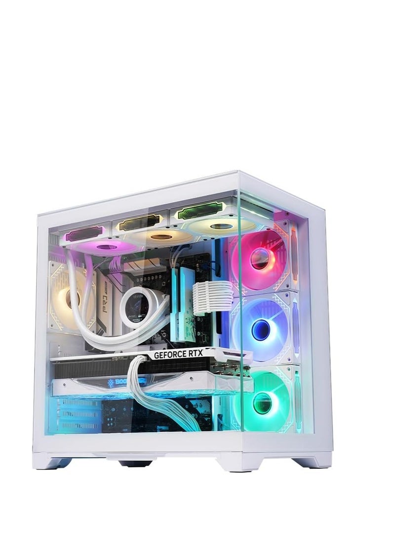 WJCOOLMAN WJ Coolman ROBIN II  PRO-PLUS ATX Gaming Case With 7 ARGB Fans | WJ-C-ROBINII- WHITE - Image 1