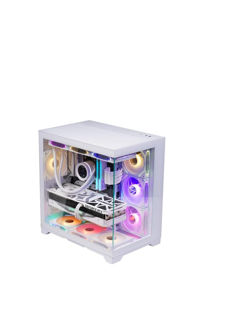 WJCOOLMAN WJ Coolman ROBIN II  PRO-PLUS ATX Gaming Case With 7 ARGB Fans | WJ-C-ROBINII- WHITE - Image 3