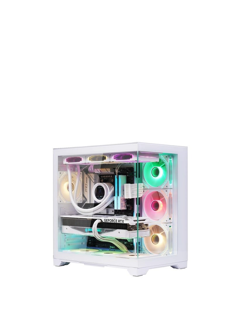 WJCOOLMAN WJ Coolman ROBIN II  PRO-PLUS ATX Gaming Case With 7 ARGB Fans | WJ-C-ROBINII- WHITE - Image 4