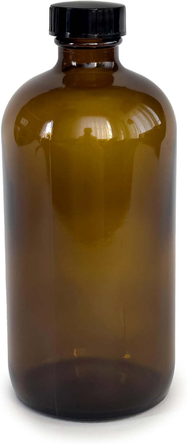 Vivaplex زجاجات فيفابلكس 2 كهرماني سعة 16 أونصة مع أغطية - Image 5