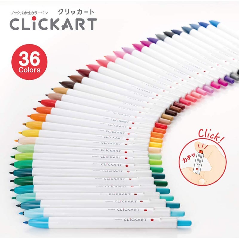 Zebra Technologies Clickart Water-Based Pen Bright Light 12 Colors Set, Wyss22-12Clt (New Version) - Image 3