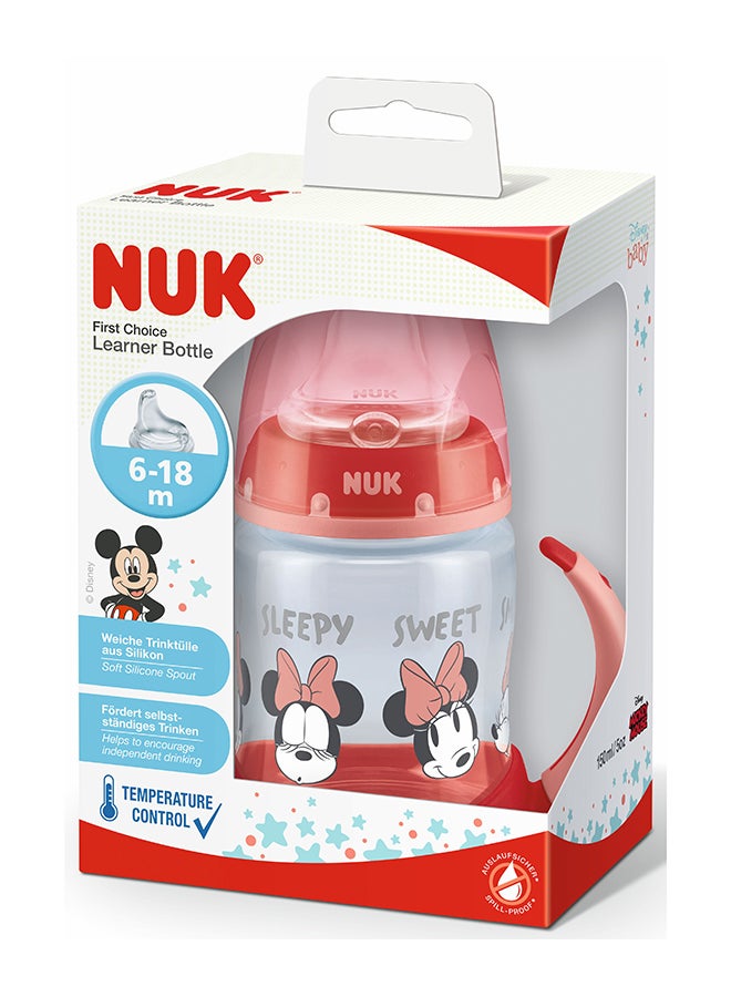 NUK First Choice Learner Bottle  150Ml 6 18M Mickey (Red)