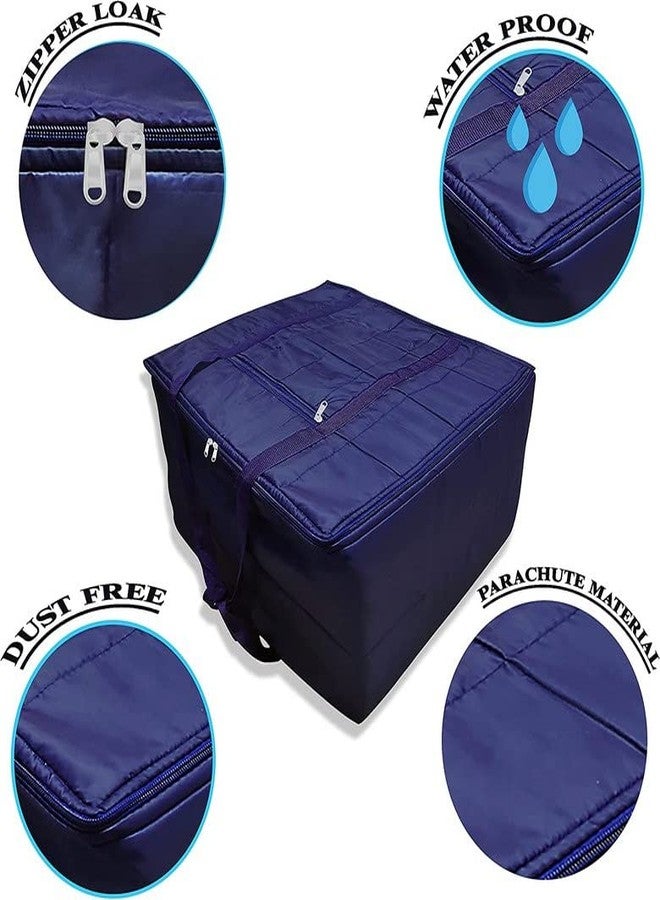 Blenzza Deco™ Heavy Soft Parachute Attachi Storage Bag with Zipper Handle (Blue) - Image 3