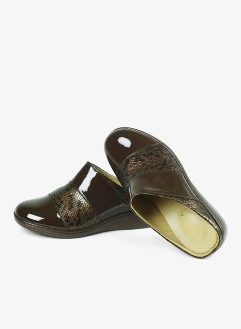 ZAYNA 092-3178 Zayna Ladies Casual Slides 2418-251 Coffee