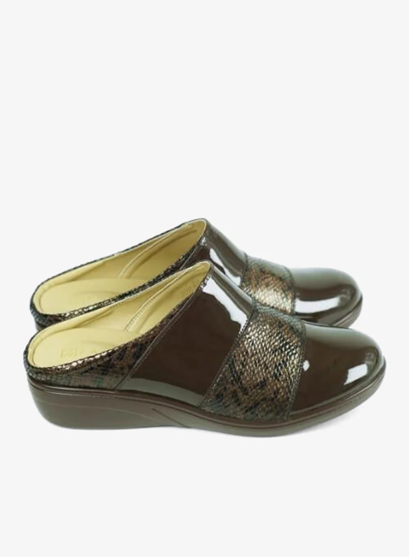 ZAYNA 092-3178 Zayna Ladies Casual Slides 2418-251 Coffee