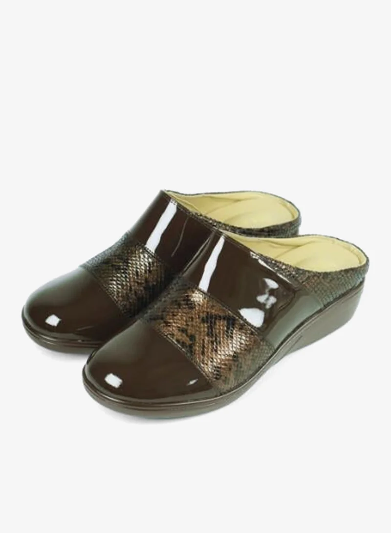 ZAYNA 092-3178 Zayna Ladies Casual Slides 2418-251 Coffee