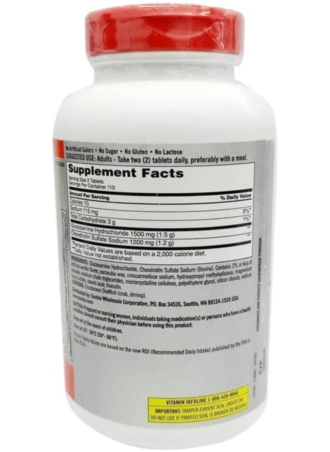 Kirkland Signature - Extra Strength Glucosamine 1500Mg/Chondroitin 1200Mg Sulfate 220 Tablets - Image 1