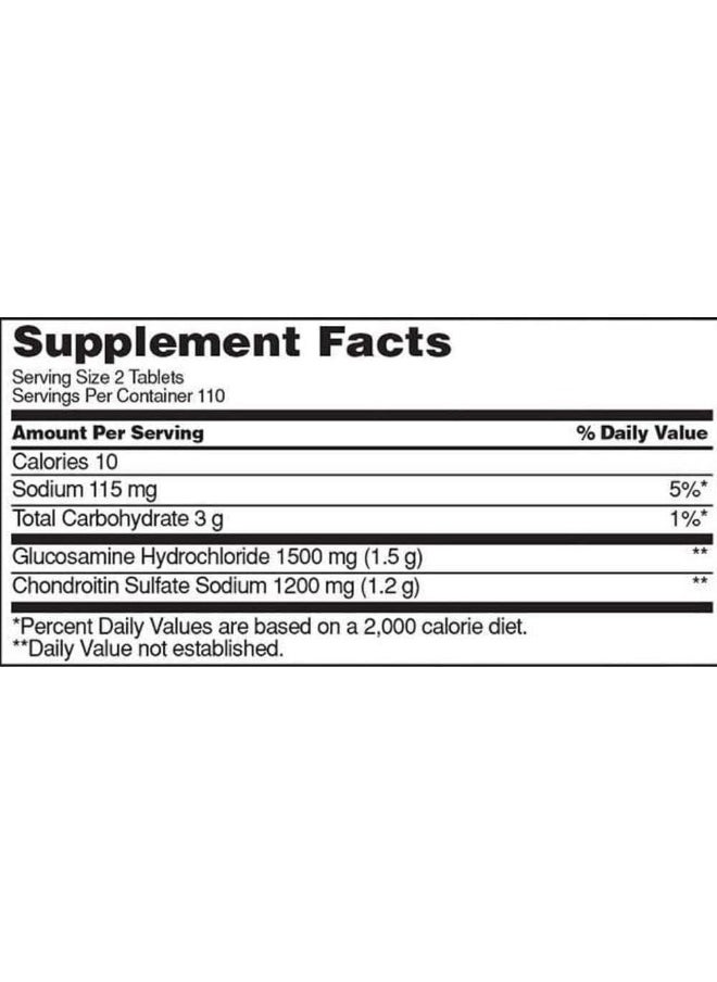 Kirkland Signature - Extra Strength Glucosamine 1500Mg/Chondroitin 1200Mg Sulfate 220 Tablets - Image 1