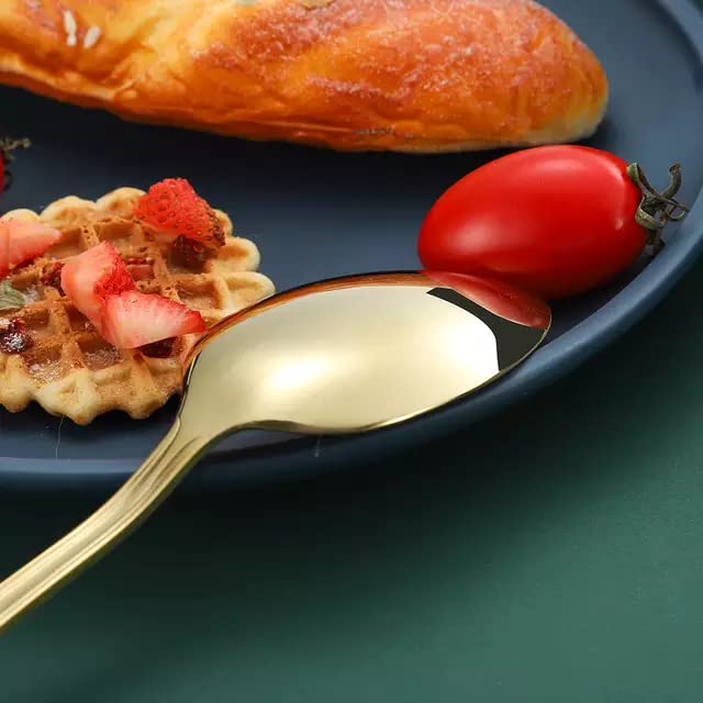 DANSR DANSR Rainbow Flatware Cutlery Silverware Set 20 PiecesFlatware Set Include KnifeForkSpoon for Tea CoffeeCakeDessertSalad Reusable Mirror Polished Dishwasher Safe Kitchen Dining Collection  - Image 3