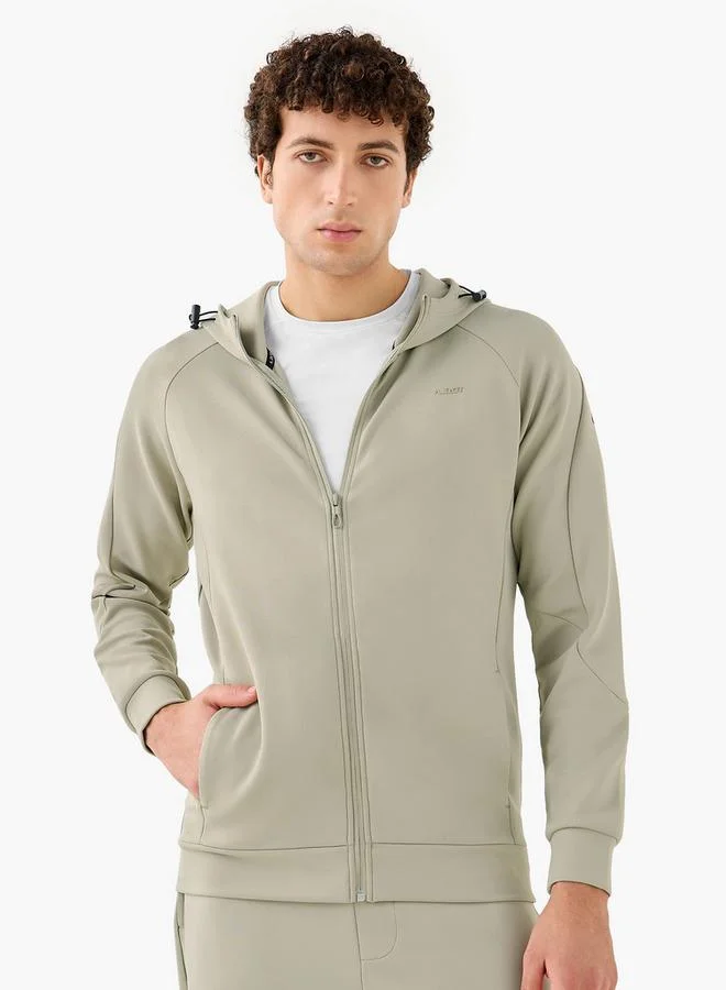 Men Zip Through Hoodie