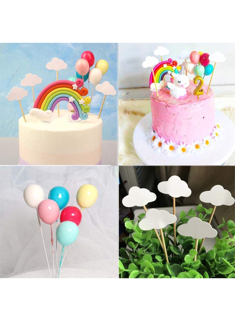 SOLARAE Unicorn Cake Topper Kit, Good Unicorn Cake Topper Cloud Rainbow Star Balloon Cake, 15 Pcs Topper Cake Decorations Stand Up Wafer, for Birthday Wedding Baby Shower Party, Kids Happy Birthday Party - Image 4