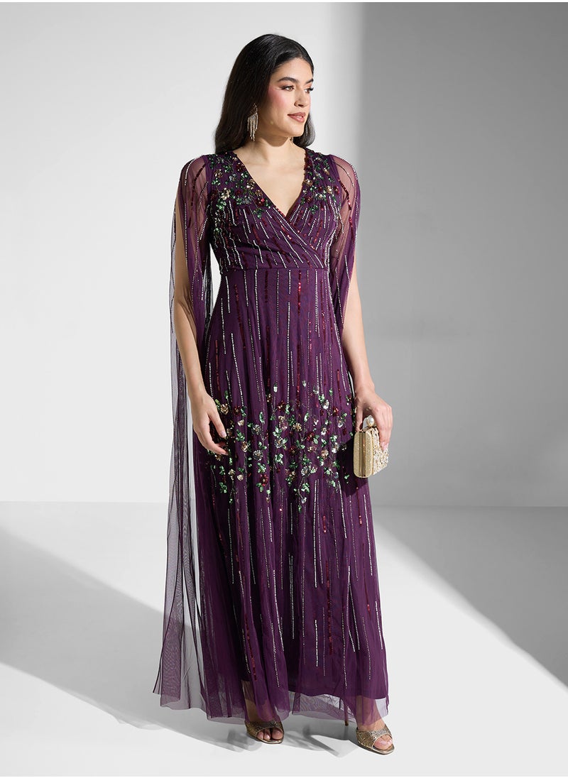 Frock and Frill Embroidered Formal Dress  - Image 1