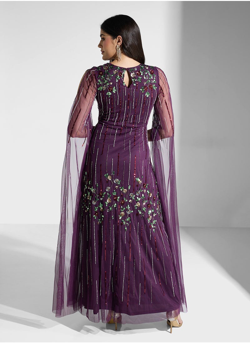 Frock and Frill Embroidered Formal Dress  - Image 2