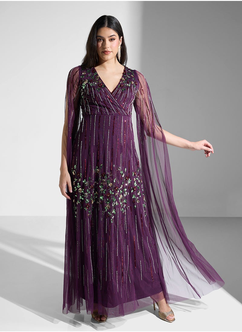 Frock and Frill Embroidered Formal Dress  - Image 4