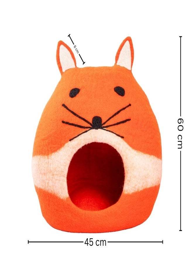 Woolygon Luxurious Eco-Friendly Merino Wool Cat Cave Bed Sloth - Foldable Hideaway Pod for Indoor Cats - Premium Felt Kitten Beds - Covered Cat House for Ultimate Cozy Comfort by Woolygon - Image 2