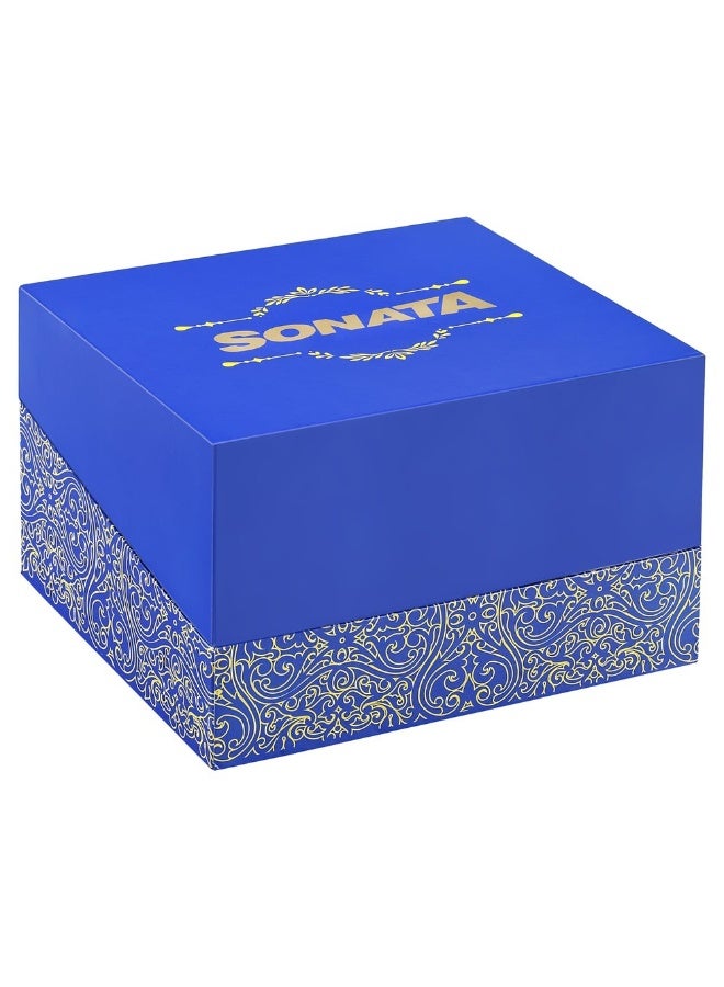 Sonata Quartz Analog Silver Dial Metal Strap Watch for Couple - Image 5