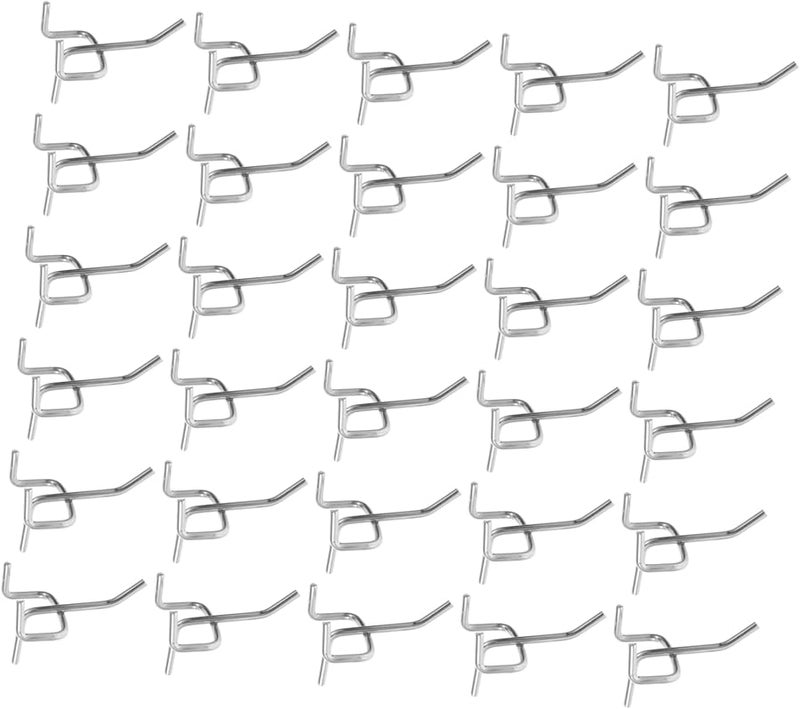 50Pcs Heavy Duty Iron Utility Hooks for Standard Pegboard Garage Home Shop Organization - Image 1