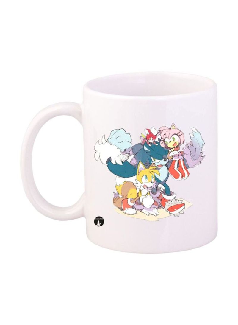 RKN Sonic Video Game Printed Mug White/Blue/Red Standard Size