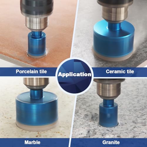 BRSCHNITT Dry Diamond Core Drill Bit,BRSCHNITT 4 Inch 100mm Diamond Hole Saw Core Drill Bit with Triangle Shank for Porcelain Tile Ceramic Stone Granite Marble - Image 4