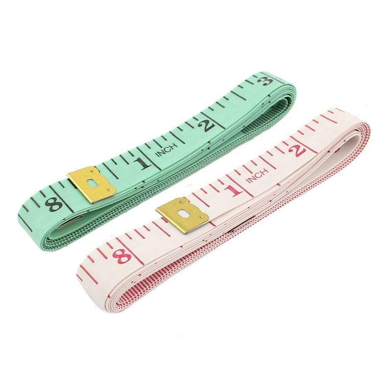 advancedestore Body Measuring Ruler Sewing Cloth Tailor Measurement Tape Multicolour Pack of 2 - Image 1