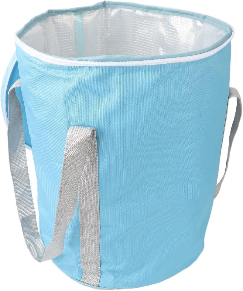 klarako Collapsible Foot Soaking Bath Bag Insulated Portable Travel Foot Bath Bag for Camping (Blue) - Image 5