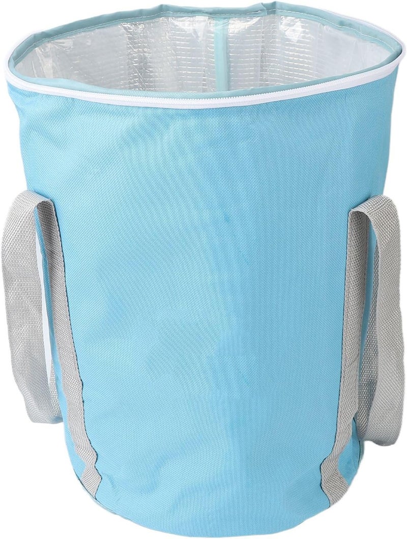 klarako Collapsible Foot Soaking Bath Bag Insulated Portable Travel Foot Bath Bag for Camping (Blue) - Image 2