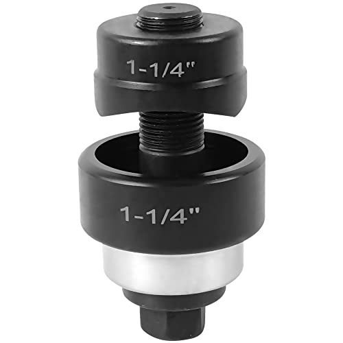 AMZCNC Manual Knockout Punch Kit, Heavy Duty Metal Sheet Knock Out Box Hole Cutter Conduit Punch Driver Die Set ((Conduit Hole Size) 1-1/4" Knockout Punch) - Image 1