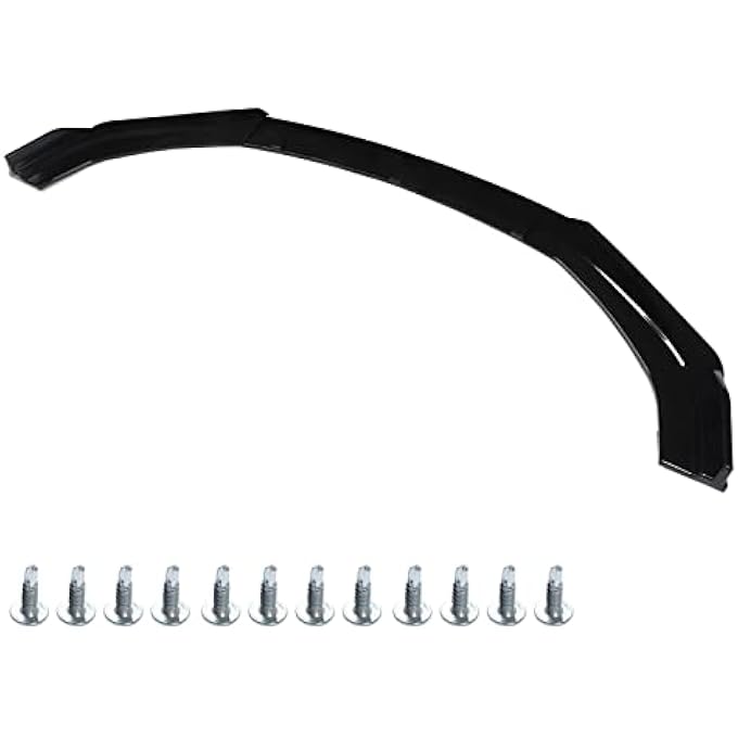 Kikumi 3pcs Front Bumper Lip Splitter Kit Gloss Black High Toughness Front Spoiler Body Kit for Vehicles with 1800mm Width - Image 1
