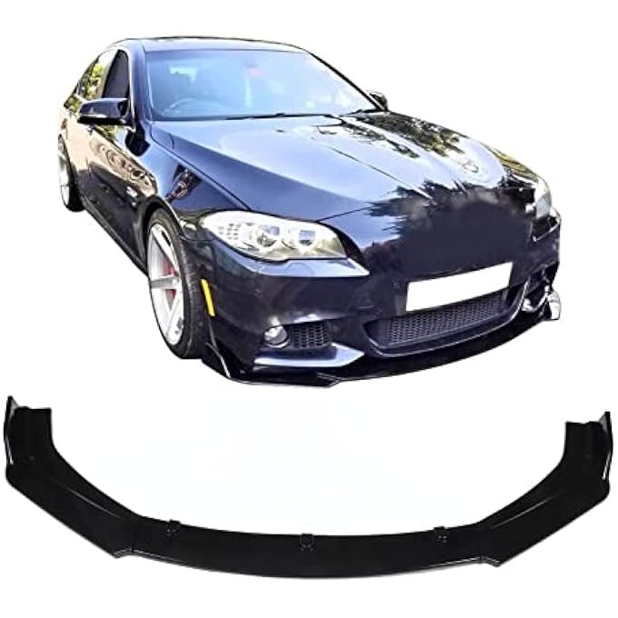 Kikumi 3pcs Front Bumper Lip Splitter Kit Gloss Black High Toughness Front Spoiler Body Kit for Vehicles with 1800mm Width - Image 4