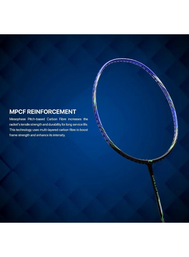 Li-Ning Li-Ning Challenger Boost Carbon Graphite Strung Badminton Racquet, 84 Grams, 30 Lbs String Tension and Free Full Cover