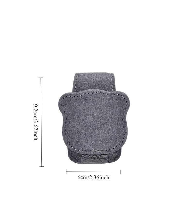 Gray Car Glasses Clip Leather Interior Storage Organizer Ticket Card Holder - Image 2