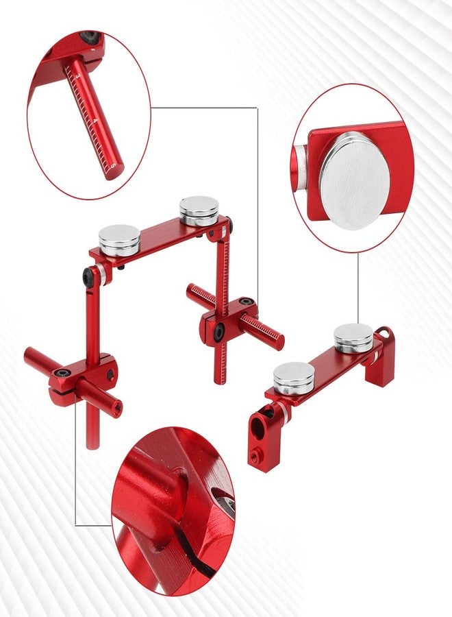 Tbest Aluminum Magnetic Invisible Body Shell Mount Kit for 1/10 RC Racing Car (Red) - Image 2