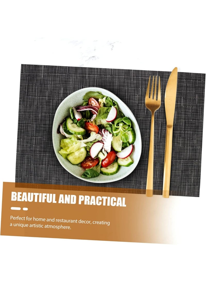 مفارش طاولة مقاومة للماء وقابلة للمسح وسهلة التنظيف، مجموعة من 6 قطع لطاولة الطعام والمطبخ والمطعم - Image 2