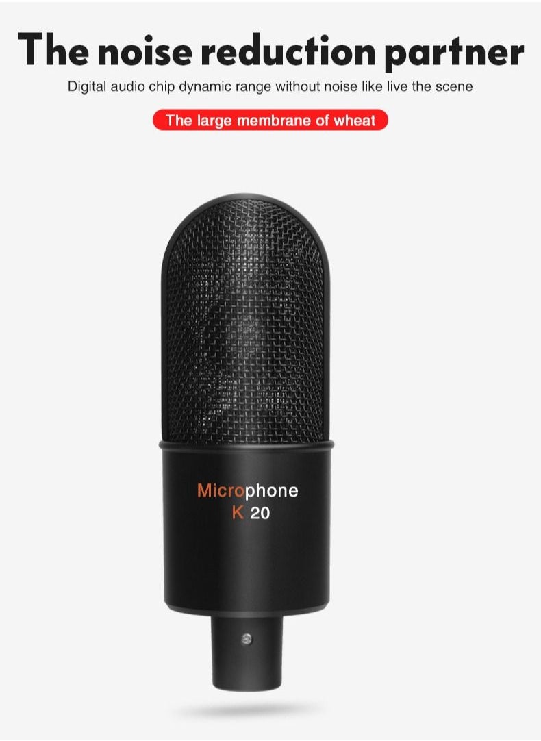 Sunbmebge - WXH Professional Sound Card Game Microphone Mobile Karaoke Live Computer Mixing Dj Tuning Live Full Equipment - Image 1