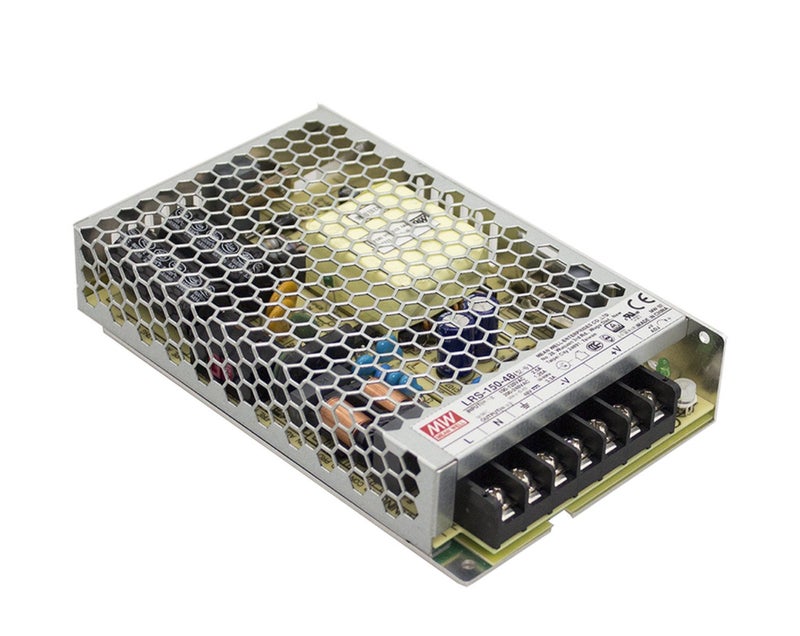Meanwell Mean Well LRS-150-24 Switching Power Supply, Single Output, 24V, 6.5A, 156W, 6.26" L x 3.82" W x 1.18" H - Image 1